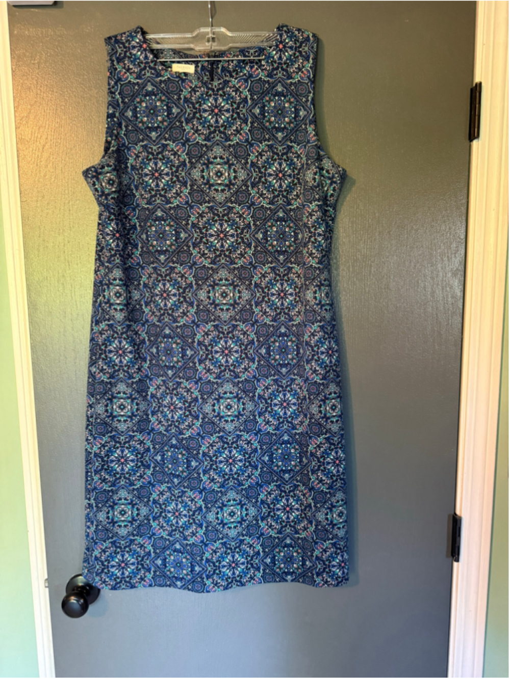 Women's Talbots Sleeveless Geometric Print Midi Dress